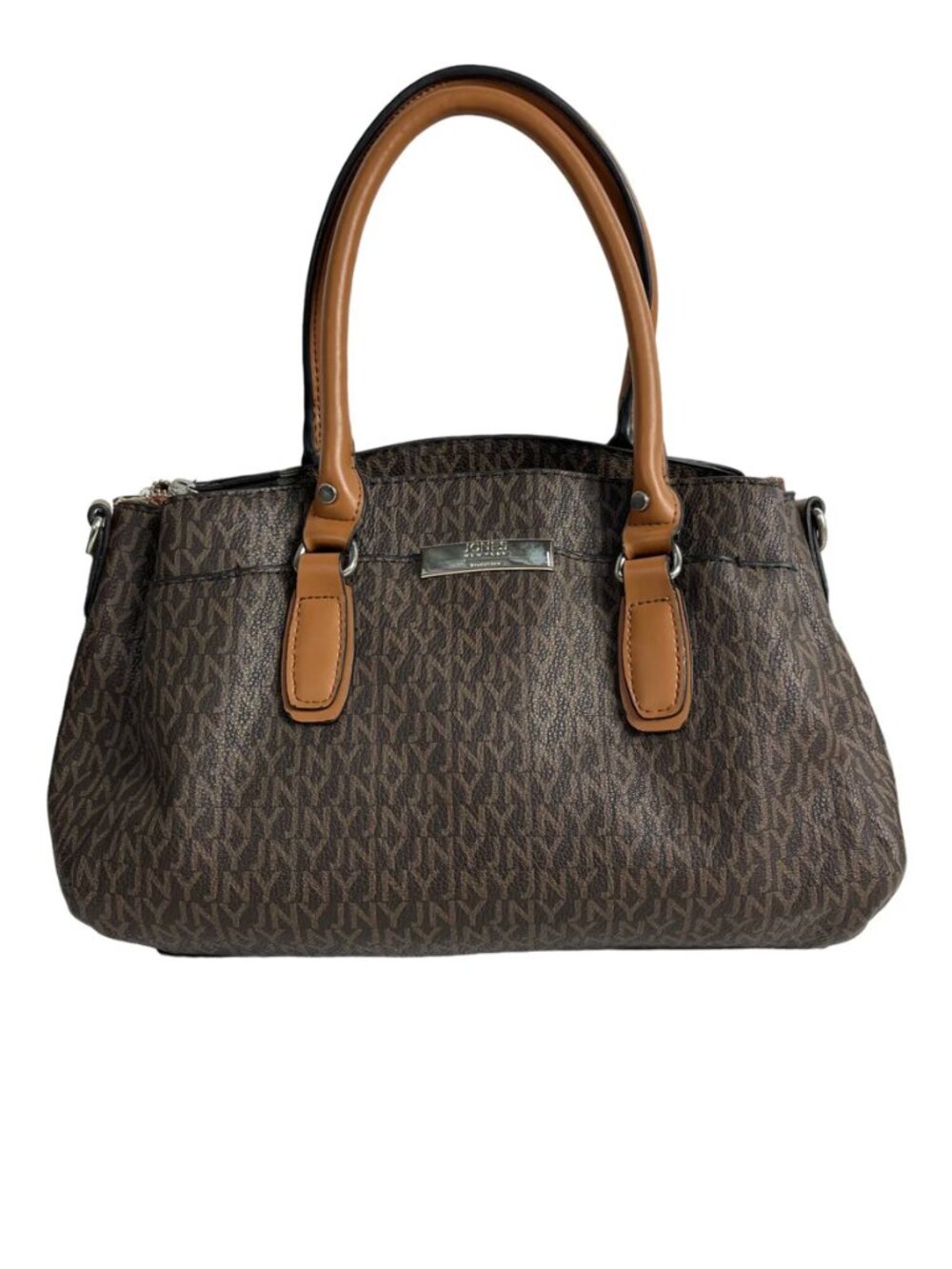 Jones New York Signature Brown Monogram Bag